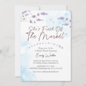 Fresh Off the Market Bridal Shower Lavender Blue Einladung (Vorderseite)