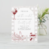 Fresh Off The Market Bridal Shower Party Einladung (Stehend Vorderseite)