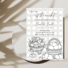 Fresh Off The Market Bridal Shower Party Einladung