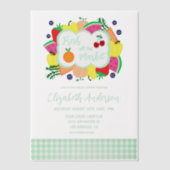 Fresh Off The Market Bridal Shower Pergament Einladungen (Vorderseite)