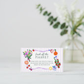 FRESH OFF THE MARKET Bridal Shower Recipe Request Begleitkarte (Stehend Vorderseite)