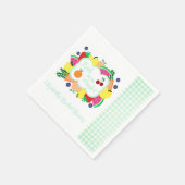 Fresh Off The Market Bridal Shower Serviette (Ecke)