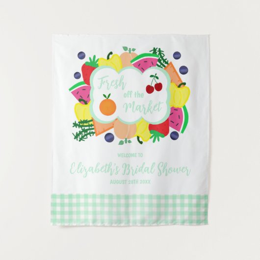 Fresh Off The Market Bridal Shower Wandteppich (Vorderseite)