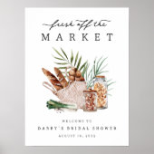 Fresh Off the Market Bridal Shower Welcome Sign Poster (Vorne)