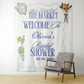 Fresh Off the Market Bridal Shower Welcome To Wandteppich (Beispiel)