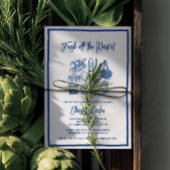 Fresh Off The Market Bridal Shower Whimsical Blue Einladung