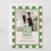 Fresh Off the Market Checkered Bridal Shower Einladung (Rückseite)