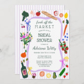 FRESH OFF THE MARKET Cute Custom Bridal Shower Einladung (Vorne/Hinten)