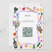 FRESH OFF THE MARKET Cute Custom QR Bridal Shower Einladung (Rückseite)