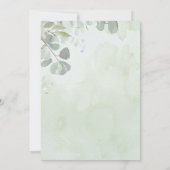 Fresh Off the Market Eucalyptus Greenery Elegant Einladung (Rückseite)