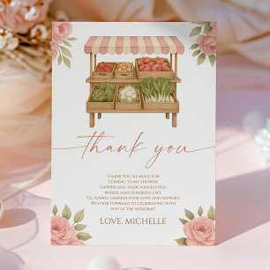 Fresh Off The Market Farmer's Market Brautparty Dankeskarte