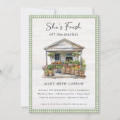 Fresh off the Market Farmer's Market Brautparty Einladung (Vorderseite)