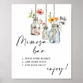 Fresh Off The Market Floral Jar Mimosa Bar Poster (Vorne)