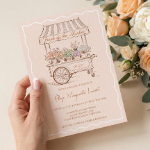 Fresh-Off-The-Market-Florale Wagen Brautparty
