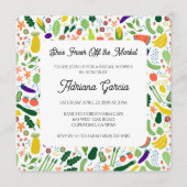 FRESH OFF THE MARKET Fruits & Veggies Cute CUSTOM  Einladung (Vorderseite)
