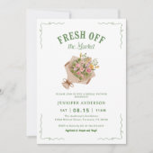 Fresh Off The Market Garden Brautparty Einladung (Vorderseite)