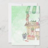 Fresh Off the Market Green Vegetable Stand Rustic Einladung (Rückseite)