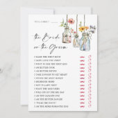Fresh Off The Market Guess Who Bridal Game Card Einladung (Vorderseite)