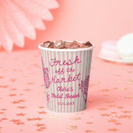 Fresh Off The Market Hand Drawn Bridal Shower Pappbecher