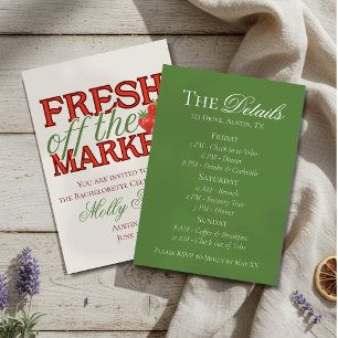 Fresh Off the Market – Individuelle moderne Brautm Einladung