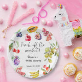 Fresh off the Market Obsts Brautparty Willkommen Pappteller (Party)