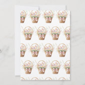 Fresh Off The Market Pink Flowers Bridal Shower Einladung (Rückseite)