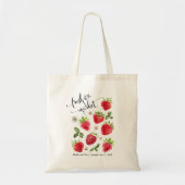 Fresh off the Market Retro Strawberries Bride Tragetasche (Vorne)