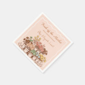 Fresh Off The Market Sketch Florale Hochzeitsdusch Serviette (Ecke)