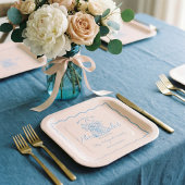 Fresh Off The Market Skizze Blumige Hochzeitsdusch Pappteller