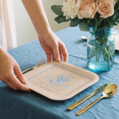 Fresh Off The Market Skizze Blumige Hochzeitsdusch Pappteller