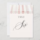 Fresh Off the Market Table Number Six Einladung (Vorderseite)