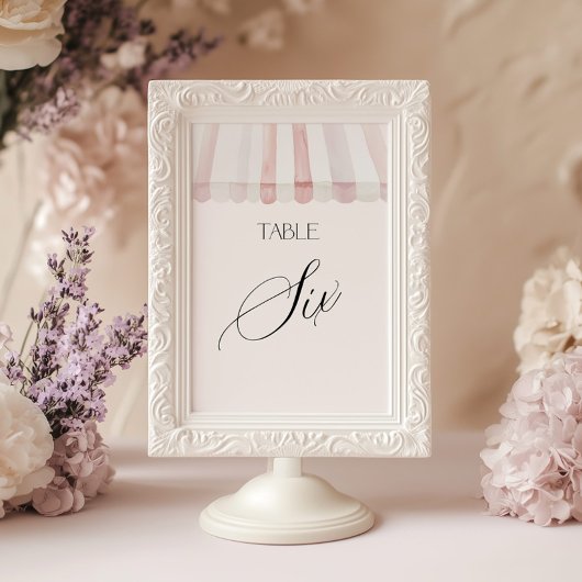 Fresh Off the Market Table Number Six Einladung