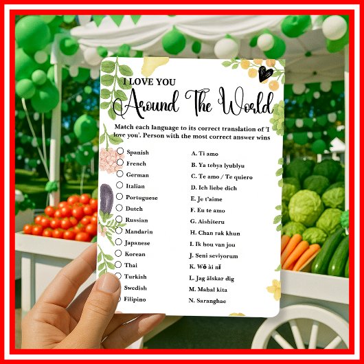 Fresh off the Market Wedding Traditions Game