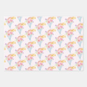 Fresh Off the market Whimsical Floral Pastel Geschenkpapier Set (Vorderseite 2)