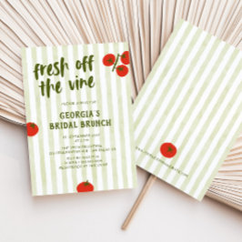 Fresh off the Vine Tomato Hand Drawing Brautparty Einladung