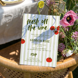 Fresh off the Vine Tomato Hand Drawing Brautparty Einladung