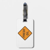 Fresh Oil Road Warning Sign Gepäckanhänger (Rückseite vertikal)