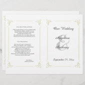 Fresh Olive Green Art Deco Feierliche Hochzeiten (Vorne/Hinten)