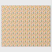 Fresh Orange Citrus Pattern Gift Wrap Paper Geschenkpapier (Flach)