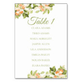 Fresh Orange Citrus Wedding Seating Chart Card Tischnummer (Vorderseite)