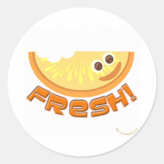 Fresh Orange Runder Aufkleber