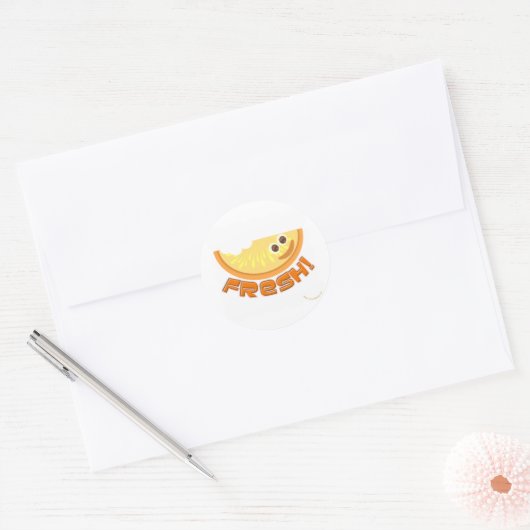 Fresh Orange Runder Aufkleber (Umschlag)
