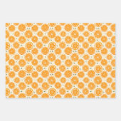 Fresh Orange Slice Pattern – Bright Citrus Fruit  Geschenkpapier Set (Vorderseite 3)