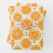 Fresh Orange Slice Pattern – Bright Citrus Fruit  Geschenkpapier Set (Beispiel)