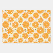 Fresh Orange Slice Pattern – Bright Citrus Fruit  Geschenkpapier Set (Vorderseite)