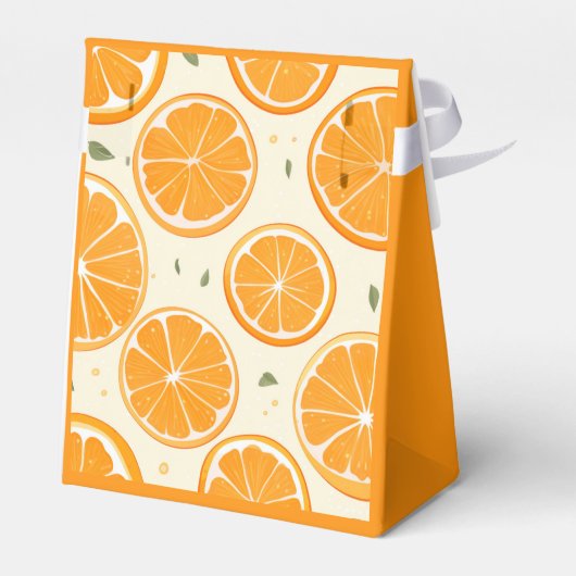 Fresh Orange Slice Pattern – Bright Citrus Fruit Geschenkschachtel (Rückseite)