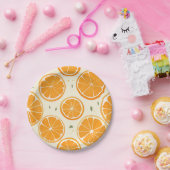 Fresh Orange Slice Pattern – Bright Citrus Fruit Pappteller (Party)