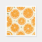 Fresh Orange Slice Pattern – Bright Citrus Fruit Serviette (Vorderseite)