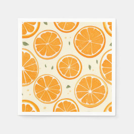 Fresh Orange Slice Pattern – Bright Citrus Fruit  Serviette