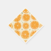 Fresh Orange Slice Pattern – Bright Citrus Fruit Serviette (Ecke)